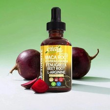 Organic Maca Root Liquid Drops with Ashwagandha, Fenugreek, Beet Root  L-Argini