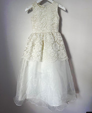 Rosebuds Ivory Lace Dress Size 4 First Commun...