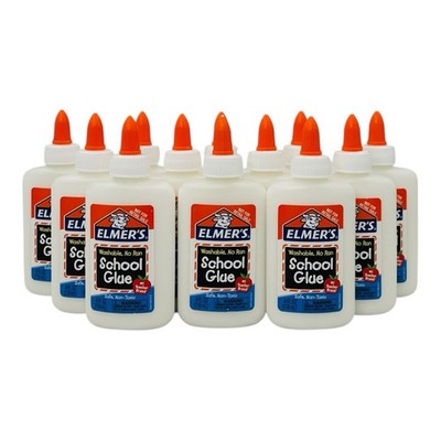 Lot of 12 Elmer's School Glue Washable No Run Non-Toxic 4 fl oz