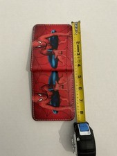 Marvel Spider-Man Boys Bifold Wallet Red Black Comic Pattern ID Holder Synthetic