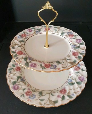 NEU / NEW Noritake La Prada, 4703, Etagere, Platte 2-stufig, 2-tier Serving Tray