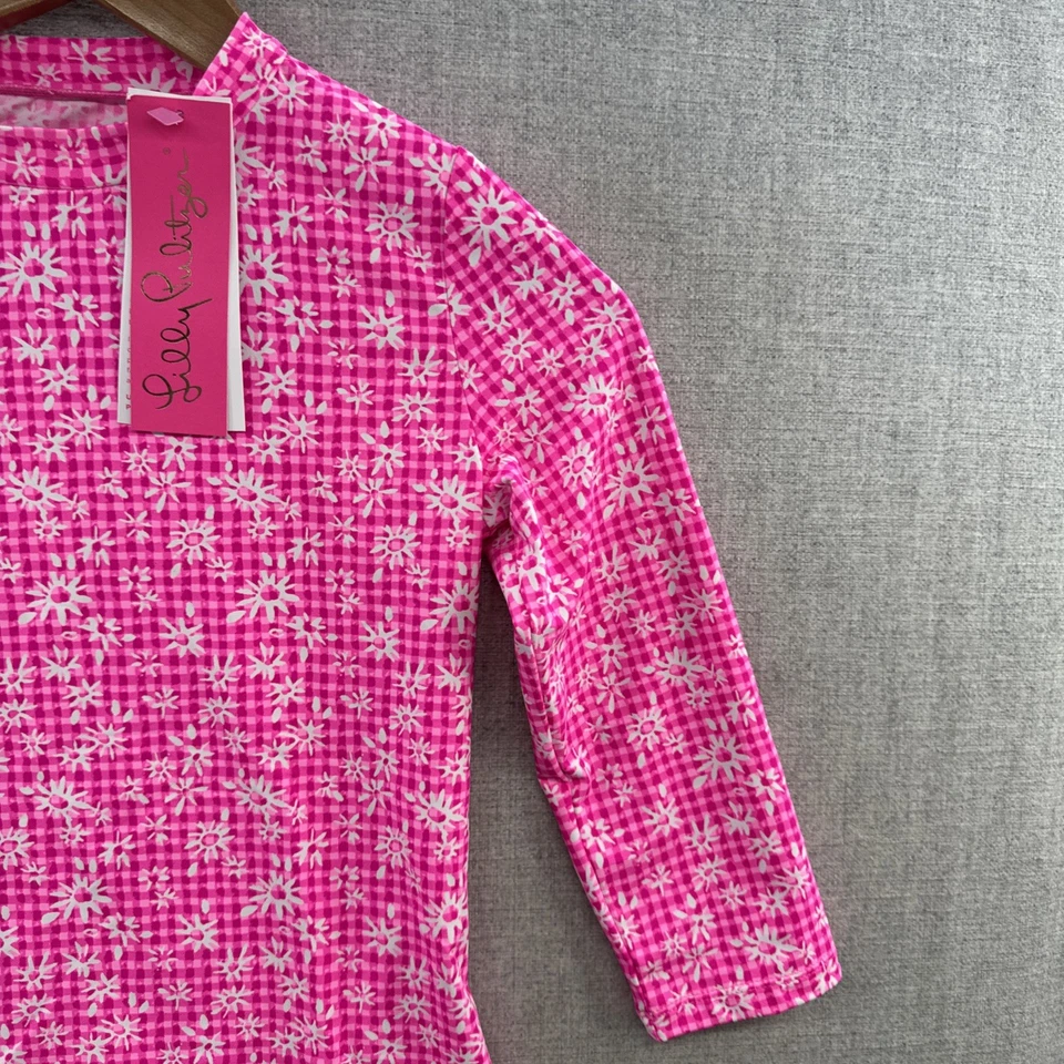 NUEVA Camisa de Natación Lilly Pulitzer Bobby Protección contra Erupciones Niñas 12 Rosa Floral Manga Larga Foto 3 de 4