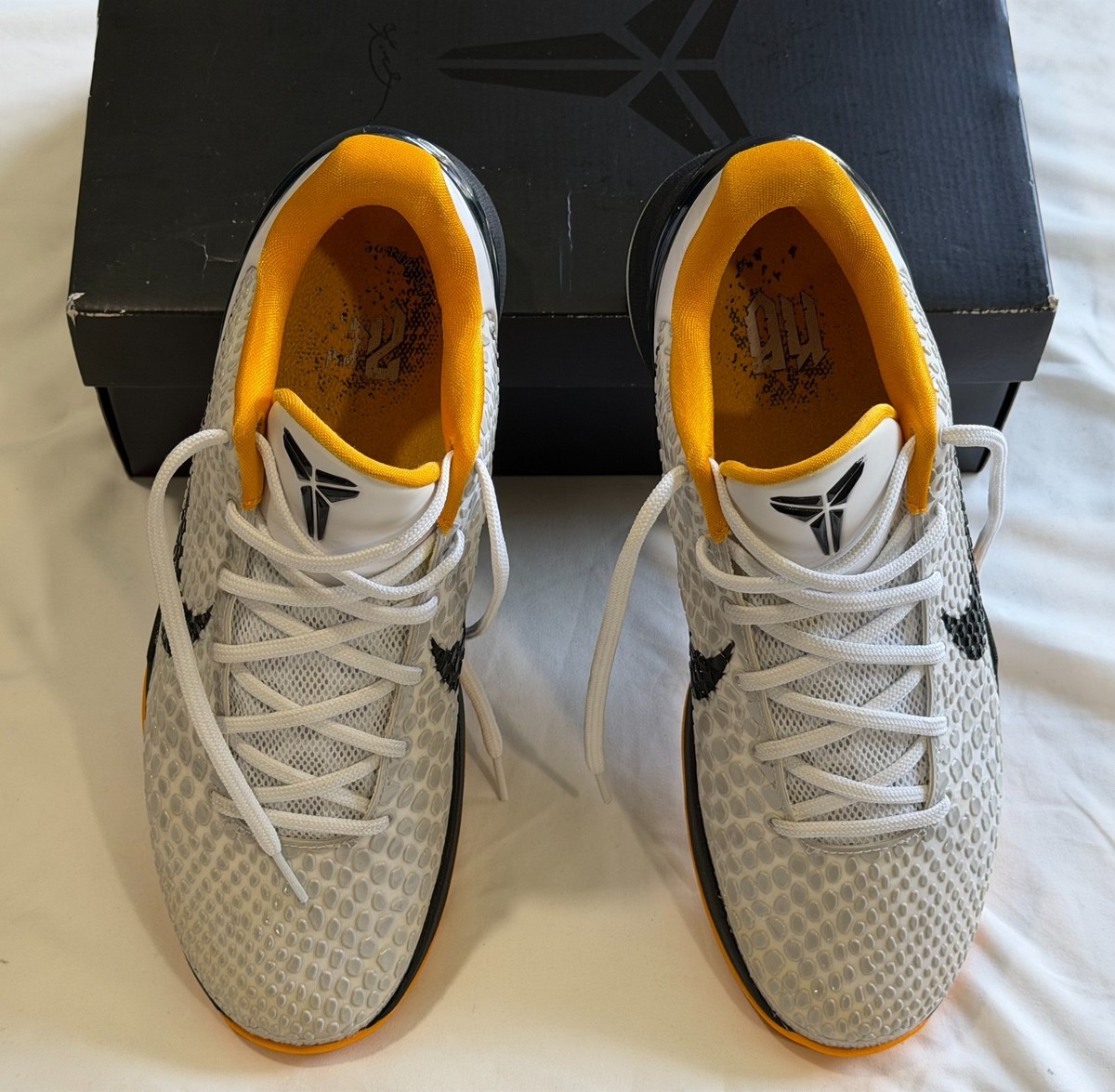 Nike Kobe 6 Protro White Del Sol CW2190-100 Size 12 Lakers 