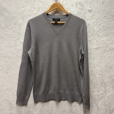 Banana Republic Extra Fine Merino Wool Sweater Mens Large Gray Classic Neutral