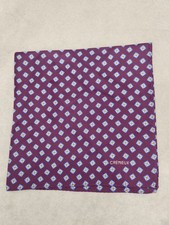 Cremieux Pocket Square Plum Burgundy Foulard 100 Silk Pochette Formal New 35