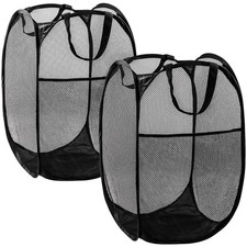 DUCOO Pop Up Hamper, 2 PCS Mesh Pop Up Laundry Hamper, Foldable Mesh Laundry