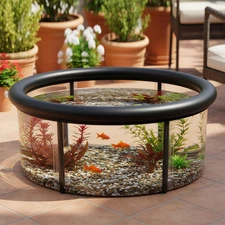 Pop up Pond, 27.6 X 11.81 Inch Pop up Inflatable Pond Kit Outdoor Indoor Aquariu