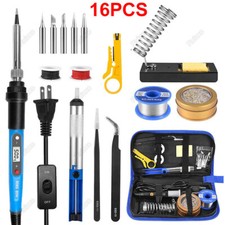 80W Electric Soldering Iron Welding Gun Tool Kit Solder Wire Desoldering Pump US