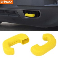 2pcs Yellow Front Bumper Towing Hook Cover Trim Guards For Ford Bronco Sport 21 2pcs Yellow Front Bumper Towing Hook Cover Trim Guards For Ford Bronco Sport 21