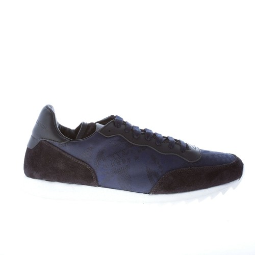 ALEXANDER MCQUEEN men shoes Blue jacquard sneaker with black trims | eBay