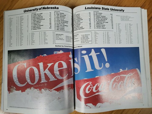 1983 Orange Bowl Nebraska Corhuskers vs LSU Tigers Football Program - Picture 3 of 5