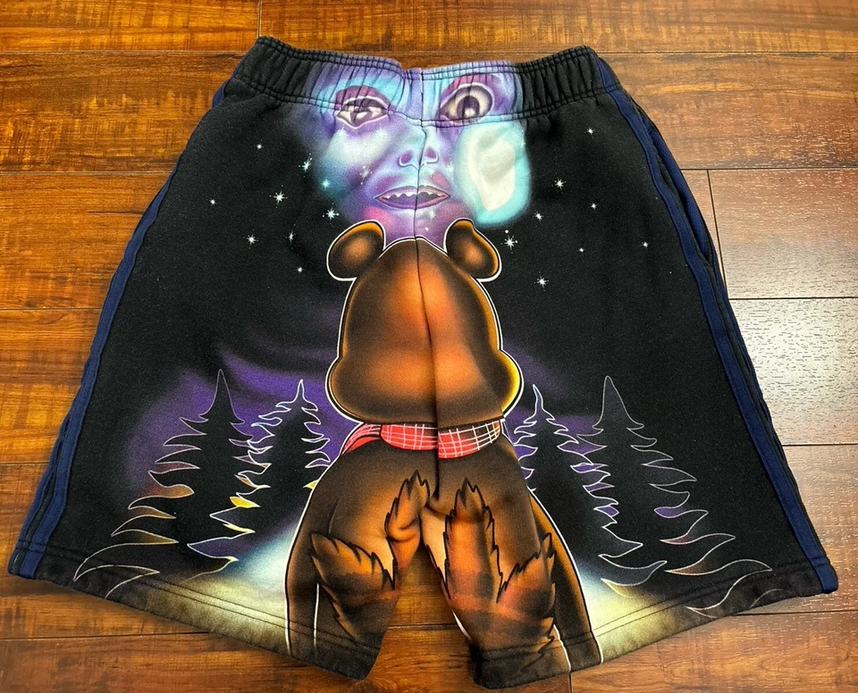 Adidas Originals x Kerwin Frost Squirrel Cartoon Print Shorts Size S Rare - Image 3 of 4
