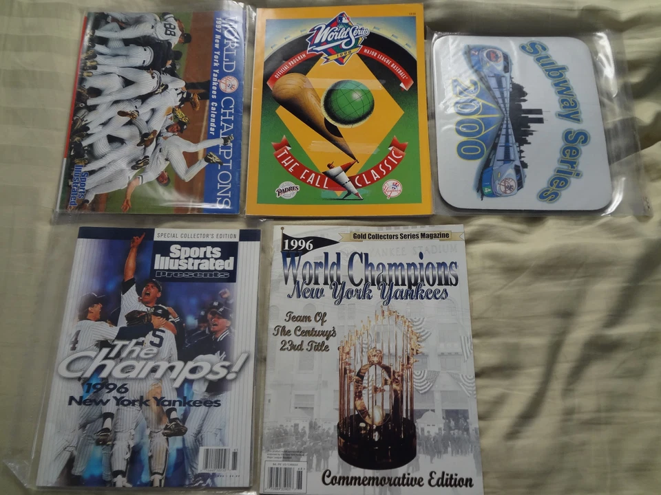 ЛОТ ТОВАРОВ ЕЖЕГОДНИК МЕТРО NEW YORK YANKEES METS МИРОВАЯ СЕРИЯ 1986 1996 2000 - Изображение 2 из 2
