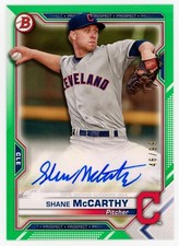 ⚾️ 2021 Bowman Prospects SHANE McCARTHY Auto Green /99 PAPR-JY ⚾️