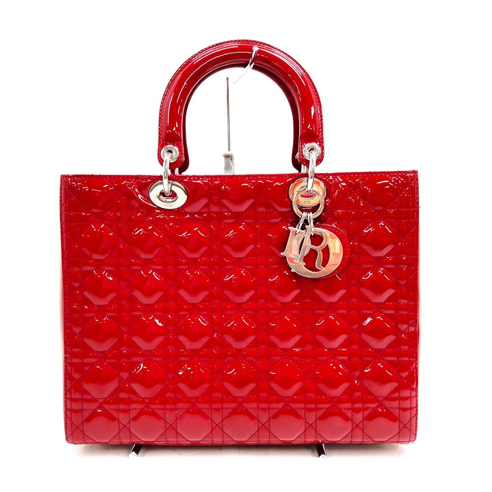 Christian Dior Hand Bag  Red Enamel 3271242