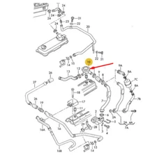 New Volkswagen Sharan 7M Crankcase Breather Valve 028129101D