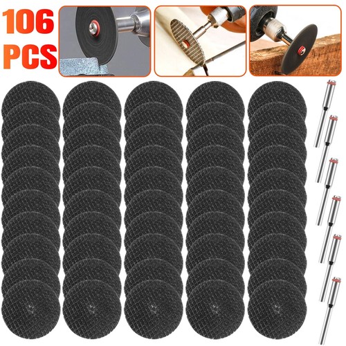 106Pcs 1/8in Fiberglass Reinforced Cutting Wheel For Dremel Rotary Cut