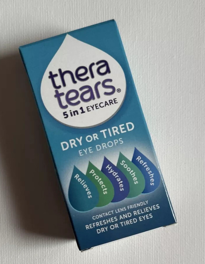 Thera Tears 5 In 1 Dry or Tired Eye Drops, New Long Expiry Date 10 ML