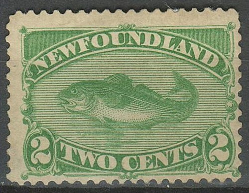 Canada - Newfoundland 1880/96 2 c.☀ Fish year stamp ☀ Unused MH