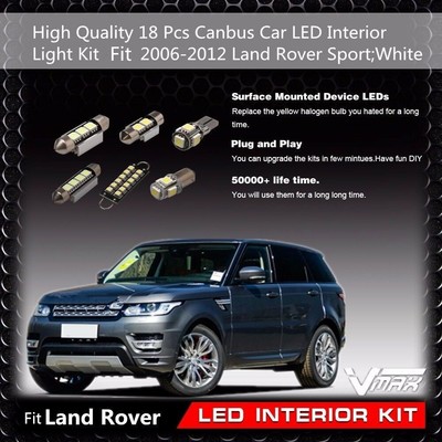 18x Canbus Led Interior Light White Bulbs Fit 06 12 Land Rover Range Rover Sport Ebay