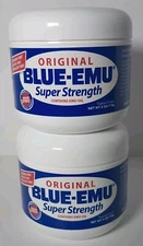 2 Pack BLUE-EMU Super Strength Emu Oil 4oz. Each/8oz. Total Exp. 2027 Fresh/New