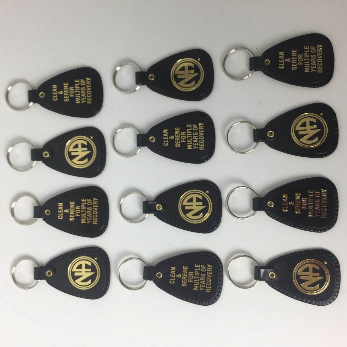 Clean And Serene Keychain Narcotics Anonymous Keychain - Black Multi ...