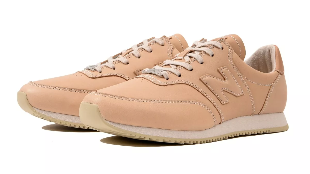 Mens leather hotsell new balance trainers