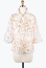 Damee Jackets - Floral Embroidery Peplum Mesh Jkt ( Available In Xxl)