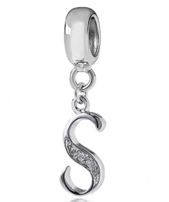 Pandora Sterling Silver Charm Letter S Dangle Pendant ...