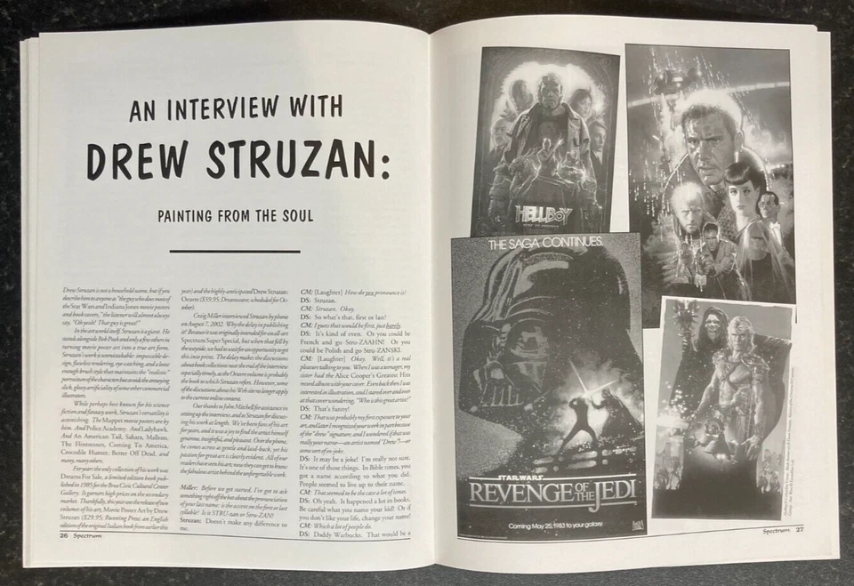 SPECTRUM Tv Film MAGAZINE #35 Sept 2004 includes 12 page Drew Struzen Interview - Image 3 of 4