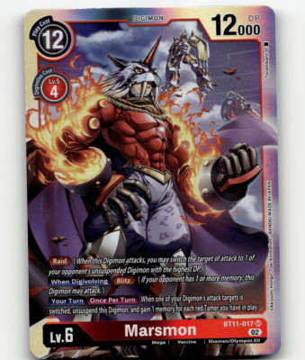 Digimon Marsmon Dimensional Phase Super Rare