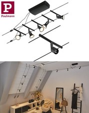 Paulmann Seilsystem Salt Schwarz 5 Spots DC Spannseil Schwarz ohne Leuchtmittel