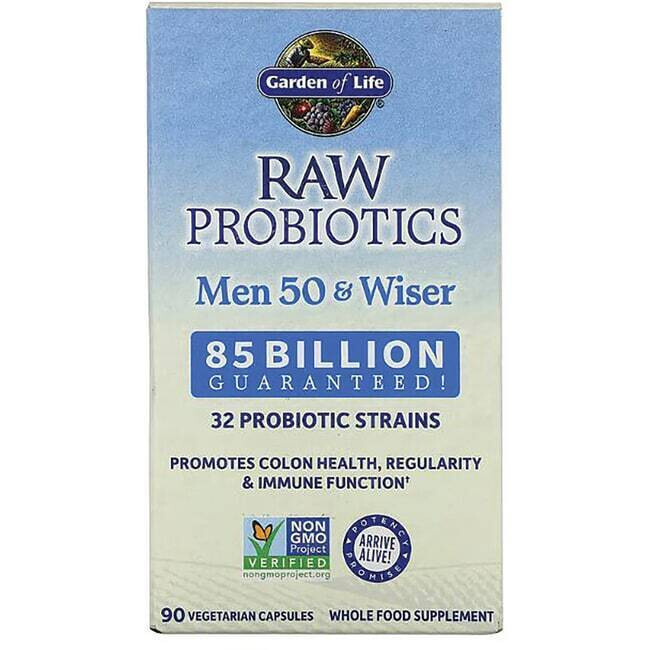 Garden of Life Raw Probiotics Men 50 & Wiser 85 Billion Cfu 90 Veg Caps