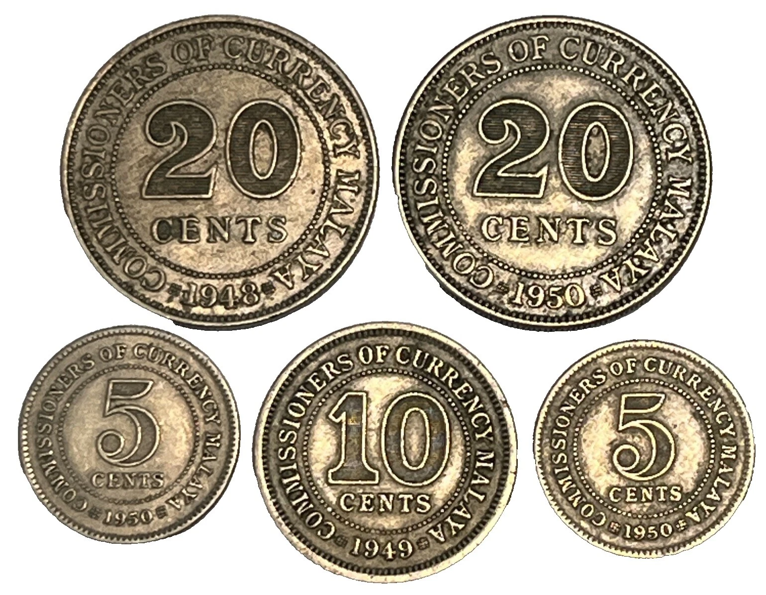 1949 Year Malaysian Coins