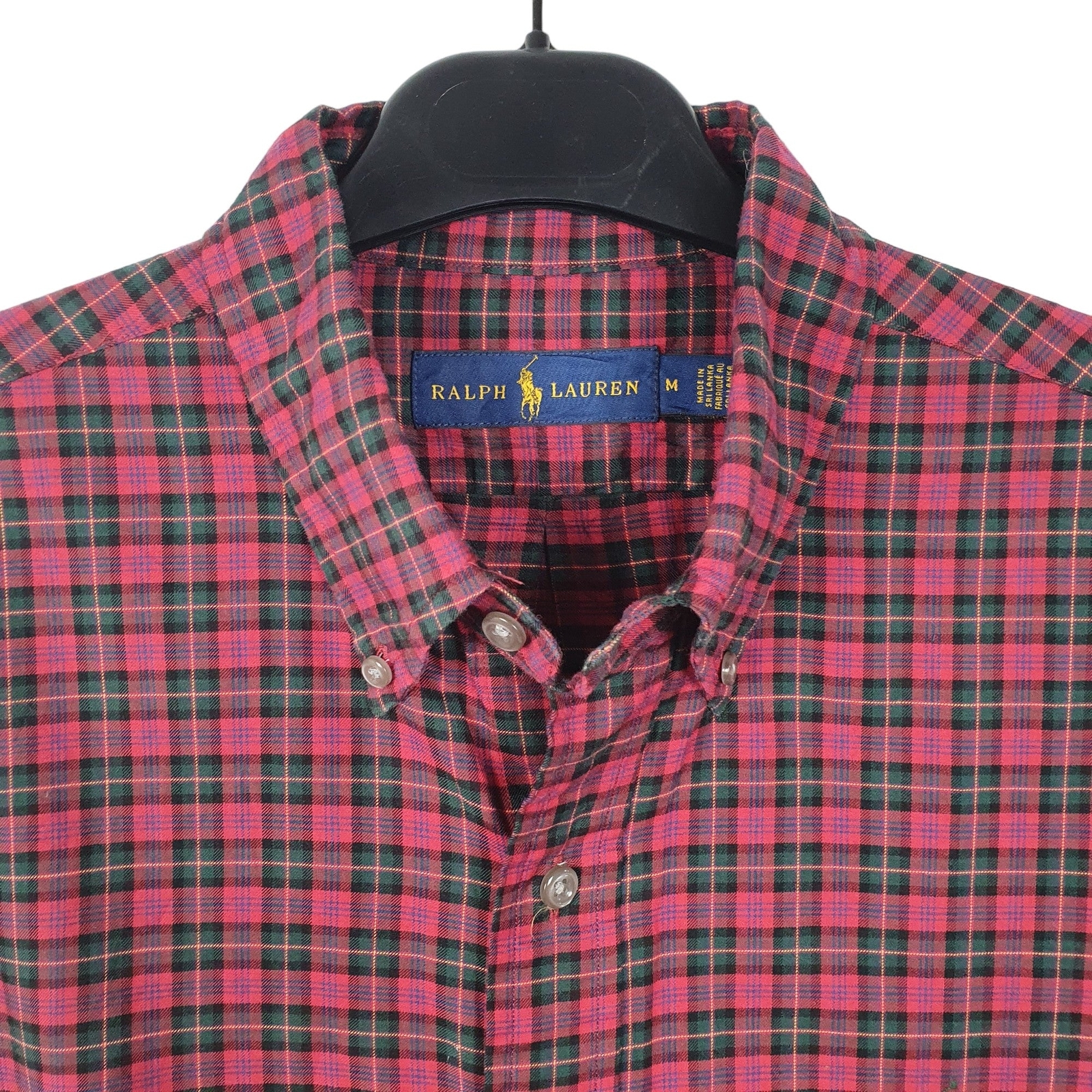RALPH LAUREN Pink Check Shirt Long Sleeve Casual Mens M image 2