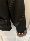 St. John Collection by Marie Gray Black Denim  Fur Jacket Size 6 EUC — photo 4