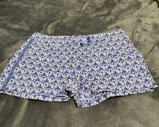 Vineyard Vines Women' Shorts Size 4 Light Blue Pleated Cotton Casual Beach