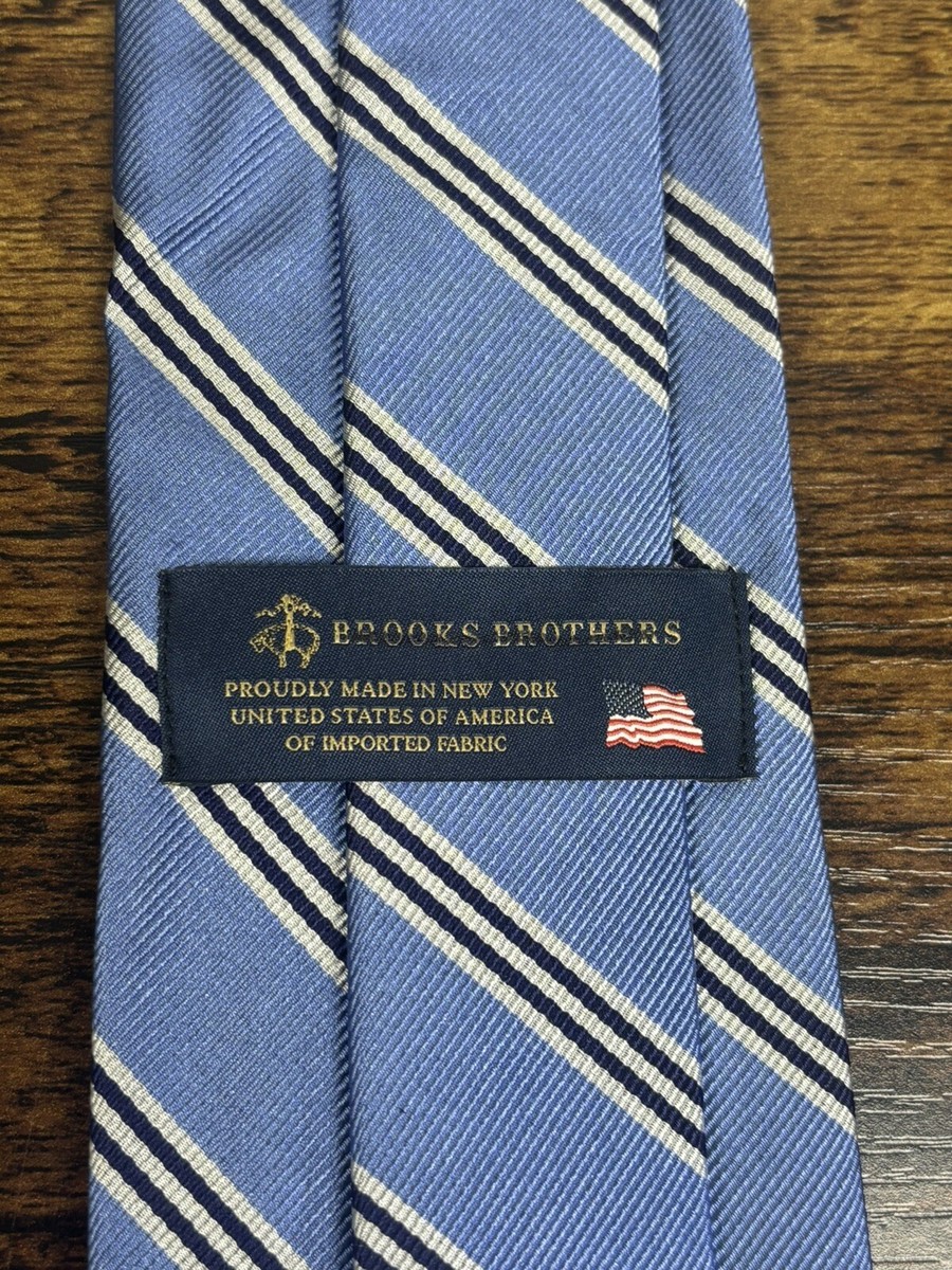 Brooks Brothers MAKERS USA製 TIE Brooks Brothers Short Green Tie With Skunk Print 100% Silk