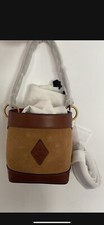 Sandro Paris Handbag Satchel Tan/brown Suede