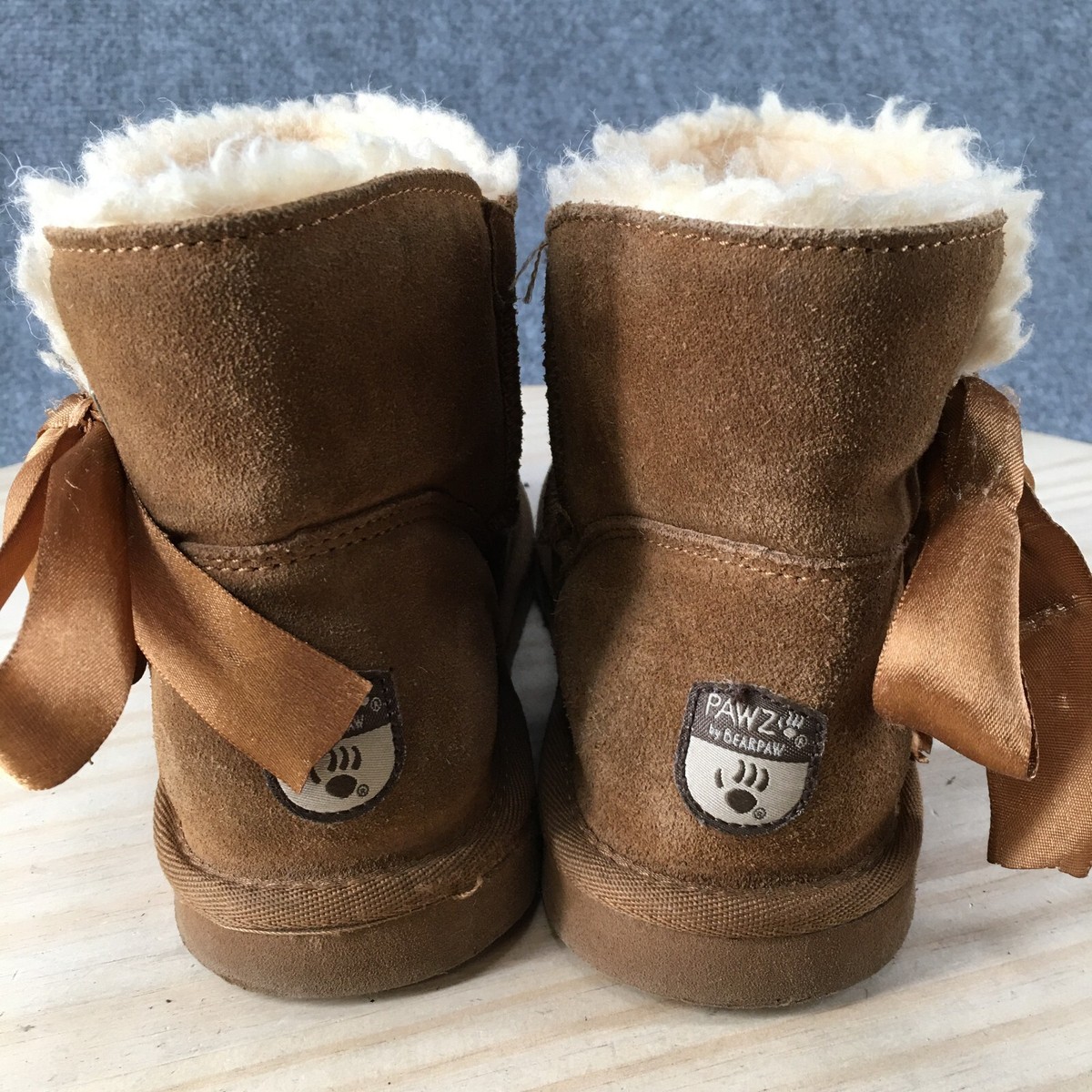 Take 50% OFF-BearPaw Warm Brown Kids Winter Boots with Faux Fur Lining, Sz-12 UQJfacai Girls Boys Snow Boots Kids Warm Fleece Cozy Winter  main image 4