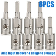 8PC 4 Gauge to 8 Gauge Amp Input Reducer Wire Reducer Power /Ground Input Reduce