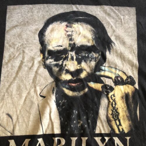 Marilyn Manson Rock T-Shirt Black Size Youth Large Bay Island Large Graphics - Picture 2 of 12