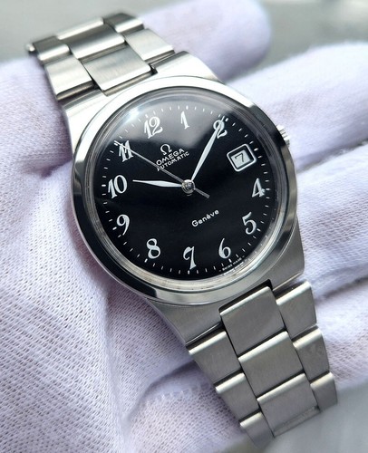 OMEGA GENEVE AUTOMATIC 1660173 CAL1012 DATE BLACK DIAL MEN'S WATCH - Picture 13 of 20