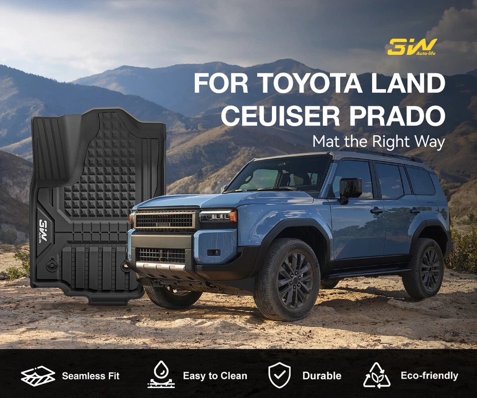 3W TPE Floor Mats & Cargo Liner For 2024 2025 Toyota Land Cruiser 250 Car Liners - Изображение 2 из 2