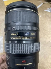 Nikon AF VR-NIKKOR 80-400mm f4.5-5.6 D ED Lens For Parts Or Repair