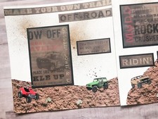 Mudding Scrapbook Pages, 12 by 12 Mudding Scrapbook Layout, Off Road Pages