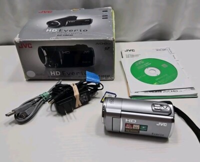 JVC Everio GZ-HM30 GZ-HM30SU HD Camcorder Silver With Battery And