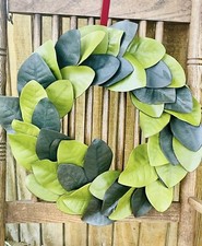 Elegant Farmhouse Magnolia Leaves Wreath, 22 NEW