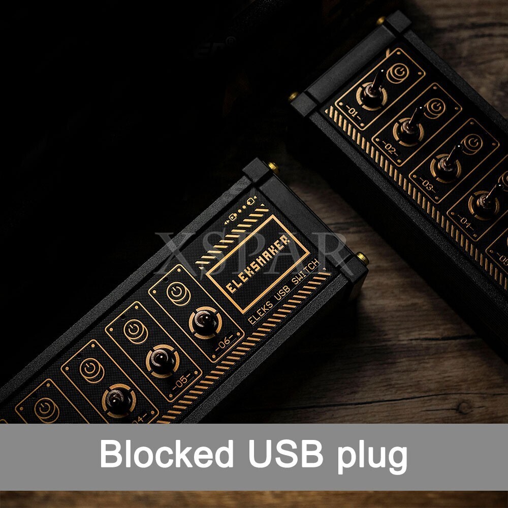 Eleksmaker NK1 Hub USB 6 Porte Con Interruttore A Levetta Placcato Oro