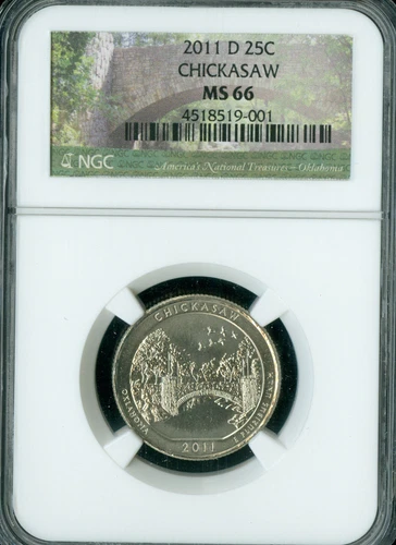 2011 D CHICKASAW QUARTER NGC MS66 PQ   .
